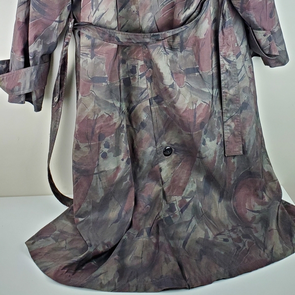 Iridescent Camouflage London Fog Trench Coat - Picture 4 of 7